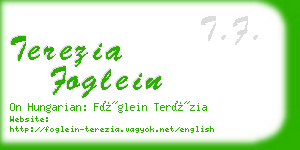 terezia foglein business card